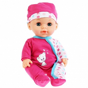 Интерактивная кукла – Оленька с аксессуарами, 50 песен, стишков, фраз, пьет, ходит на горшок (Карапуз, RL-8265-RU-20 (24))